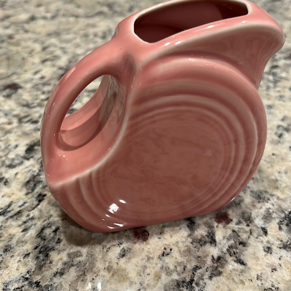 Fiesta Rose mini disc pitcher.